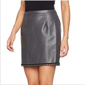 MINKPINK faux gray leather skirt